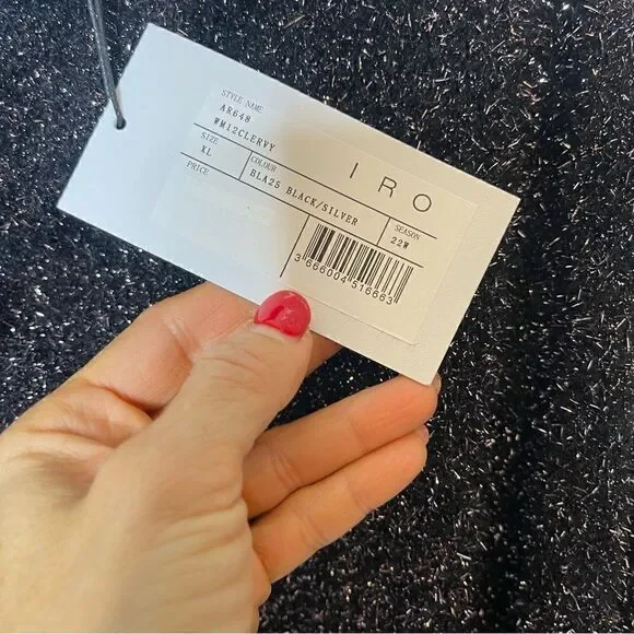 IRO metallic-knit jumper sweater in Black new - Picture 6 of 9